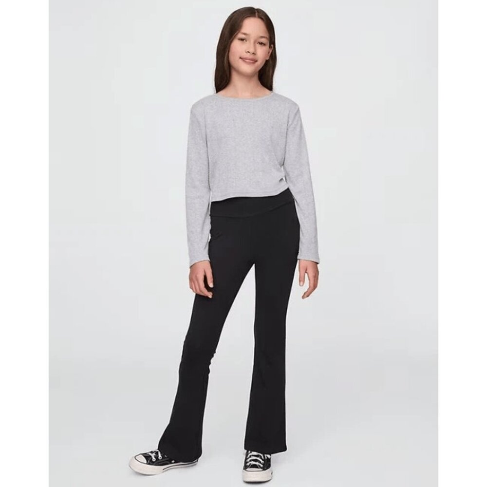 Gap Girls Flare Legging Pants Size Medium True Black